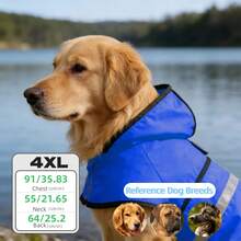 BJAYPET 1pc Reflective Dog Raincoat For Medium/Large Dogs, Lightweight Pet Rainwear For Outdoor Walking In Rain - Blue - View 19