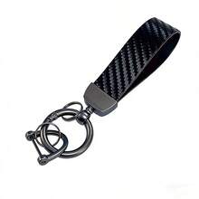 1 chiếc móc khóa tối giản sáng tạo, móc chìa khóa điều khiển từ xa ô tô, chất liệu sợi carbon cao cấp có móc treo, phụ kiện chìa khóa ô tô thông thường, phong cách sinh viên, phong cách Gothic dễ thương, dây đeo huy hiệu, phụ kiện ô tô, phụ kiện túi xách. - Bạc - Xem 1