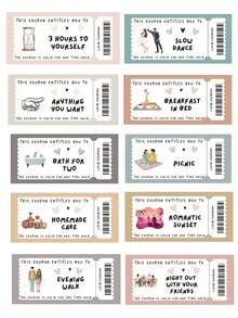 Valentine's Day Couple Discount Coupons And Stamps, Boyfriend Coupon Book, Boyfriend Valentine's Day Gift Coupon Book, Birthday Anniversary Discount Coupons, Birthday Gift, Valentine's Day Gift - Multicolor - View 7