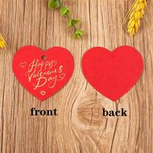 25/50 tấm thiệp hình trái tim ngày Valentine, dùng để dập nổi, làm đồ thủ công, nhãn dán quà tặng lãng mạn, thẻ chúc mừng ngày Valentine, có màu trắng và đỏ. - Nhiều màu - Xem 5