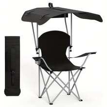 Outdoor Folding Camping Chairs, Sunshade Chairs, Portable Camping Chairs With Backrests, Outdoor Sketching Chairs For Art Students, Fishing Chairs, Sun-Resistant Stools, Beach Chairs, Picnic Chairs, Armchairs, Road Trip Leisure Stools - màu đen - Xem 10