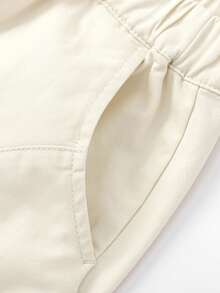 Balabala Kids' Tapered Pants, Unisex Loose Fit Spring Pants 2026 - Light Khaki - View 6