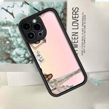 Elegancia atemporal con protección de lujo para una elegante funda individual. Adecuada para 17 Pro Max, 17 Air, 16 Pro MAX, 15 Pro Max, 14 Pro, 13 Pro, 12 y 11. Funda personalizada para hombre y mujer. Excelentes regalos para novias, novios y familiares en Navidad y Halloween. - Negro - Ver 4