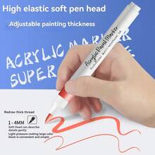 Bộ 12-120 bút dạ acrylic lỏng thời trang, thiết kế đầu cọ linh hoạt cá nhân hóa, mực màu, cần thiết cho thư pháp, vẽ tranh và tô màu - Đồ dùng học tập, bút dạ, quà tặng tựu trường - Bộ - Xem 7