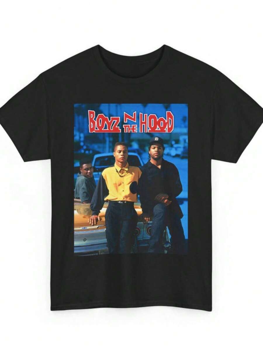 Retro Movie Tee - Boyz N The Hood, Unisex T-Shirt, Vintage Film Merch, Casual Wear, Gift For Movie L - 黑色 - 查看 1