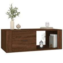vidaXL Tavolo basso Chêne marrone 100x50,5x35 cm Bois d'ingénierie - Castano - Visualizzare 4