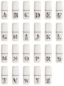 1个便携式白色牙刷盒，印有黑色花卉字母A-Z，保持牙刷清洁，方便携带！牙刷架，便携式牙刷杯盖，适合旅行、露营、出差，也是情人节、圣诞节和感恩节的理想礼物。 - 彩色 - 查看 2