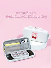 1个简约纯色樱桃图案保护壳，兼容Switch 2 (2025)、Switch 2/Switch NS/Switch OLED/Lite，Switch游戏机配件，全套，含收纳袋，Switch玩家的最佳礼物 - 彩色 - 查看 22