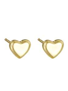 3 Pairs Versatile Minimalist Smooth Star/Heart/Clover Stud Earrings, Suitable For Girls Everyday Wear, All Seasons