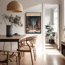Póster Maestro Feliz Navidad - Impresión de Calle de Nueva York - Arte Navideño - Arte Festivo - Arte Invernal - Regalo para Él, Ella y Amantes de los Viajes - Decoración para Dormitorio o Sala de Estar - x Póster sin Marco, cuadros decorativos para sala, póster, con marco, pósters, cuadros para la pared, marcos para cuadros, cuadro, Virgen de Guadalupe, salas - transparente - Ver 4