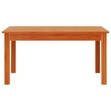 vidaXL Tavolo basso cire marron 80x50x40 cm in bois solid de pin - Castano - Visualizzare 5