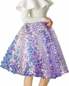 B-COOL Sequin Fabric By Yard 5MM Iridescent Glitter Fabric 1 Yard Lavender Sparkly Fabric Wedding Costumes Tail Sewing Dress Tablecloth Crafts - 香檳酒 - 查看 6