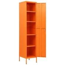 vidaXL Armario de madera naranja 35x46x180 cm acier - Naranja - Ver 6