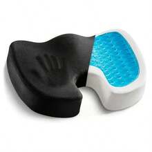 Gel Memory Foam U-Shaped Seat Cushion Massage Car Office Chair For Long Sitting Coccyx Back Tailbone Pain Relief Gel Cushion Pad   Orthopedic Seat Cushion X-Large – Gel Memory Foam Chair Cushion For Tailbone, Sciatica & Lower Back Relief – Ergonomic Office Chair Cushion & Car Seat Cushion, Washable Cover, Non-Slip Base   Comfortable Seat Cushion For Office Chairs, Enhanced Memory Foam, Black   Comfortable Seat Cushion For Office Chairs, Enhanced Memory Foam, Black - 灰色網狀 - 查看 3