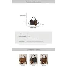 Bolso de hombro para mujer de ante vintage nuevo moda lindo casual versátil bolso de hombro de ante con asa de mano bolso cruzado - Marrón - Ver 5