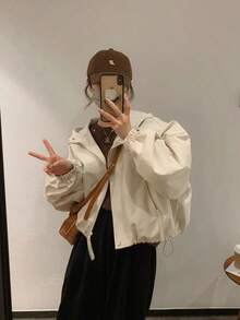 Women Lightweight Jackets - White - View 8