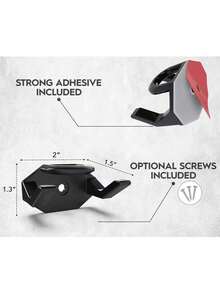 10个/5个/1个墙贴式帽子挂钩 - 无需钻孔，坚固耐用，可挂在门上，适用于棒球帽，可悬挂整理，简约设计，可壁挂收纳帽子，男女皆宜