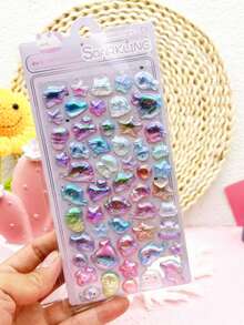 3D立体浮雕贴纸，奖励装饰贴纸，水瓶贴纸，笔记本贴纸，相册贴纸，立体贴纸，水滴贴纸，新款可爱卡通彩虹浮雕贴纸（女孩款），3D烫金贴纸（儿童款），DIY创意装饰（颜色和款式随机发送）。 - 彩色 - 查看 8