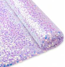 B-COOL Sequin Fabric By Yard 5MM Iridescent Glitter Fabric 1 Yard Lavender Sparkly Fabric Wedding Costumes Tail Sewing Dress Tablecloth Crafts - 香檳酒 - 查看 9