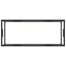 vidaXL Baixo de mesa preto com verre trempé 120x60x35 cm - Preto - Ver 4