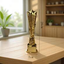 Cúp nhựa cao cấp thiết kế hình ngôi sao 5 cánh, thích hợp cho hội nghị thường niên, giải thưởng nhân viên xuất sắc, giải thưởng nhà vô địch cuộc thi đồng đội. - Vàng - Xem 6