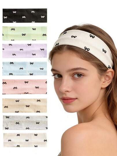 Bộ 1 băng đô cài tóc dễ thương có nơ, họa tiết bướm, tối giản nhưng ngọt ngào, phù hợp cho sử dụng hàng ngày và thể thao.