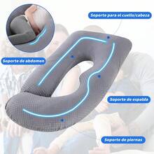 mhjEMAGIE Almohada Embarazo - Almohada para Embarazada Cómodos y Transpirables Almohada de Embarazo con Forro de Felpa de Bolitas Almohada Corporal para Embarazadas Regalo para Maternidad Mujeressleeping Bags - 219321031 - Ver 4
