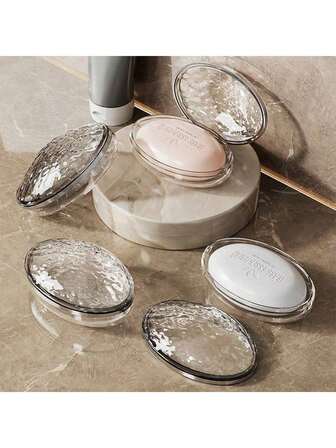 1个透明皂盒，方便出差，多功能浴室皂盒，家居浴室装饰，秋季装饰，返校必备，节日礼物，母亲节，父亲节