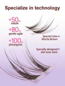 48pcs Glue-Free False Eyelashes - Baily Sweet - Wish Star Series - Atmospheric, Natural Curling, Lively, Soft, Enlarging Eyes, MR.WISH False Eyelashes - C - View 5