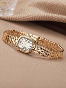 LIANDU LIANDU Đồng hồ thạch anh thời trang nữ, kiểu dáng thanh lịch và đa chức năng, thiết kế nhỏ gọn và trang nhã, phù hợp để đeo hàng ngày, làm quà sinh nhật, quà tựu trường, quà Lễ Tạ ơn, quà tặng lãng mạn. Món quà hoàn hảo! - Vàng - Xem 4