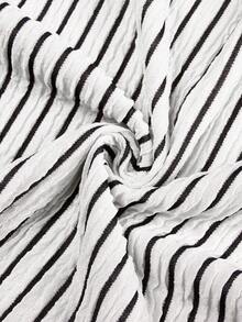 abyoxi Apricot Striped Sexy Deep V-Neck Backless Tie-Up Cropped Tank Top Paired With Fitted Pleated Side Slit Maxi Skirt, Fashionable 2-Piece Set, Elegant For Commute, Casual And Holiday Beach Wear, Summer New Women Outfit