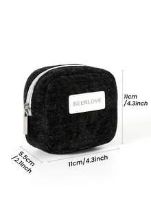 1件/套闪亮化妆包，洗漱包，黑色，旅行收纳包，带拉链，化妆品收纳袋，法式便携化妆包套装，高品质，风格优雅，适合居家、学校、宿舍、旅行，大容量女士化妆包，男士护理包，可装口红、化妆刷、护肤品等 - 黑色 - 查看 15