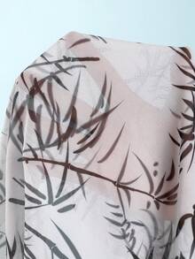 2026 Women's Sexy Bamboo Print Bikini With Underwire 3 PiecesSwimsuit Set Vacation - Multicolor - View 6