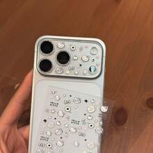 Sanrio 闪亮猫咪爱心镜头膜套装，包含镜头膜和贴纸，高清镜头膜，兼容苹果 17Promax/17Pro，相机镜头膜，保护膜 - 閃銀色鏡頭膜+棒棒糖kit貓 - 查看 5