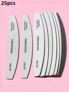 Nail Files, 100/180 Grit, Double Sided Emery Board Washable Emery Boards Reusable Nail Buffers Manicure Tools For Natural Nails Acrylic Nails Home And Salon Use - Light Grey - View 13
