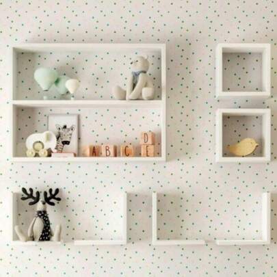 Kit 7 Peças Nichos Quarto Bebe Suporte Invisível