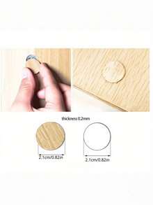 1张，每张54个，自粘装饰贴纸，家具螺丝盖贴纸，家具橱柜维修装饰，家具螺丝孔密封防尘盖贴纸，螺丝孔钉眼损坏修复，学校办公用品，圣诞节，新年节日装饰，适用于厨房、卧室、客厅、卫生间 - 彩色 - 查看 2