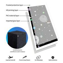 1 Set Printed Skin Stickers For Xbox Series X, Non-Slip Scratch-Resistant Protective Decal Covers, Creative Personalized Decorative Wrap - Multicolor - View 8