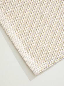 1件波西米亚风编织米色餐垫，家居装饰餐桌摆件，可机洗餐垫 - 米色 - 查看 5