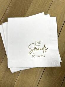 20/40/60/100 chiếc khăn ăn tùy chỉnh, khăn ăn cá nhân hóa, thích hợp cho kỷ niệm ngày cưới, các cặp đôi, quà tặng lãng mạn, khăn ăn dùng một lần cho đồ uống và tráng miệng, thích hợp để trang trí bàn tiệc cưới, tình yêu vĩnh cửu. - Phong cách 4 - Xem 9