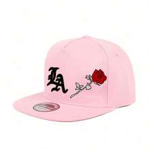 1顶男女通用哥特风字母“LA ROSE LOS ANGELES”印花棒球帽，适合棒球比赛、篮球运动、秋季穿着，运动风格，90年代复古风，嘻哈运动风，可调节户外休闲帽，适合春秋季旅行、聚会和海滩使用，是理想的礼物之选，夏季，假日 - 彩色 - 查看 10