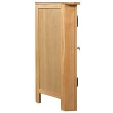 vidaXL Armoire d'angle 80x33,5x78 cm Bois de chêne massif - Tabac - Voir 1