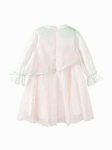 Balabala 女童薄纱连衣裙，少女中国风旗袍连衣裙，2026年春季款 - 紅色調 - 查看 5