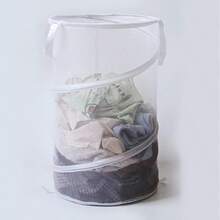 1个可折叠洗衣篮 - 便携式透气网布，加固提手，耐用材质，适用于洗衣房、浴室、大学宿舍、旅行 - 防臭防潮储物篮（黑白两色），可折叠洗衣篮，宿舍必备，简约设计，防水材质，可放置于床下 - 彩色 - 查看 12