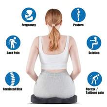 Gel Memory Foam U-Shaped Seat Cushion Massage Car Office Chair For Long Sitting Coccyx Back Tailbone Pain Relief Gel Cushion Pad   Orthopedic Seat Cushion X-Large – Gel Memory Foam Chair Cushion For Tailbone, Sciatica & Lower Back Relief – Ergonomic Office Chair Cushion & Car Seat Cushion, Washable Cover, Non-Slip Base   Comfortable Seat Cushion For Office Chairs, Enhanced Memory Foam, Black   Comfortable Seat Cushion For Office Chairs, Enhanced Memory Foam, Black - 灰色網狀 - 查看 6