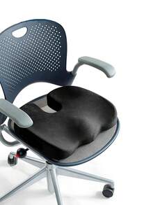 Gel Memory Foam U-Shaped Seat Cushion Massage Car Office Chair For Long Sitting Coccyx Back Tailbone Pain Relief Gel Cushion Pad   Orthopedic Seat Cushion X-Large – Gel Memory Foam Chair Cushion For Tailbone, Sciatica & Lower Back Relief – Ergonomic Office Chair Cushion & Car Seat Cushion, Washable Cover, Non-Slip Base   Comfortable Seat Cushion For Office Chairs, Enhanced Memory Foam, Black   Comfortable Seat Cushion For Office Chairs, Enhanced Memory Foam, Black - 灰色網狀 - 查看 8