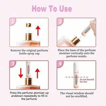 Perfume Travel Refillable Bottle Portable Mini SprayerEmpty Perfume Bottles With Unique Patterns Refill Pump Case For Traveling And Outgoing 2 Pcs Pack Of 5 Ml White And Pink#XSD444 - 白色和粉紅色 - 查看 5