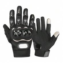 1 Pair Motorcycle Gloves Black Riding Glove Racing Protection Full Finger Moto Gloves Touch Screen Riding Moto Guantes Protective Anti-Fall Racing Motocross Waterproof Gloves Bike Luvas Motorcycle Accessories Riding Essentials For Women Men Rider Gifts