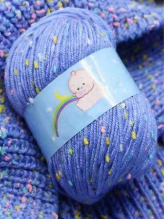 CHEONET-1pc Colorful Dot Yarn, Hand Knitting DIY Yarn For Scarves, Hats, Bags, Garments, Dolls, Versatile For All Seasons, Delicate And Warm, Soft, Comfortable, Non-Pilling And Non-Fading.