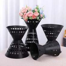1Pc Plastic Flower Packaging Liner Plant Stands Packing Material Fixing Bouquet Arrangement Base Flower Accessories